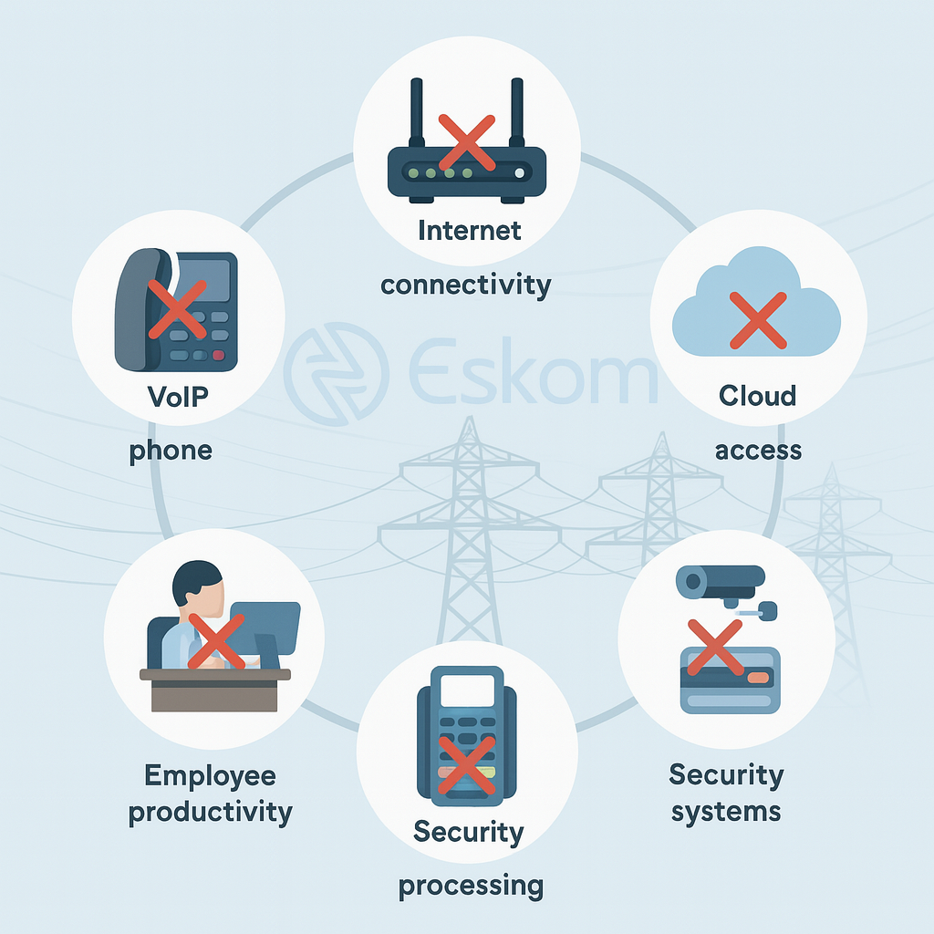 Business systems affected by load shedding