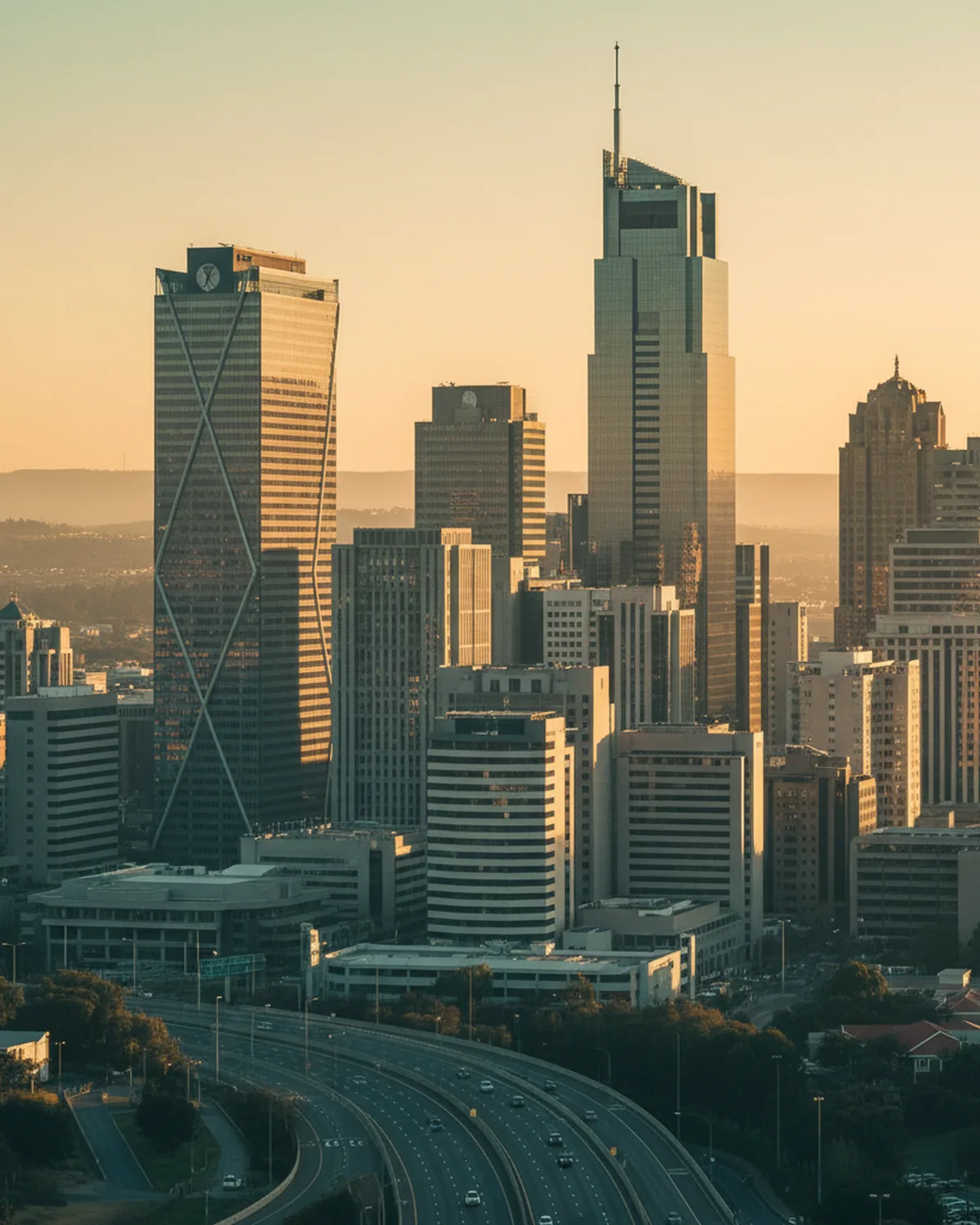 South Africa business district skyline — MWCOM business internet and VoIP